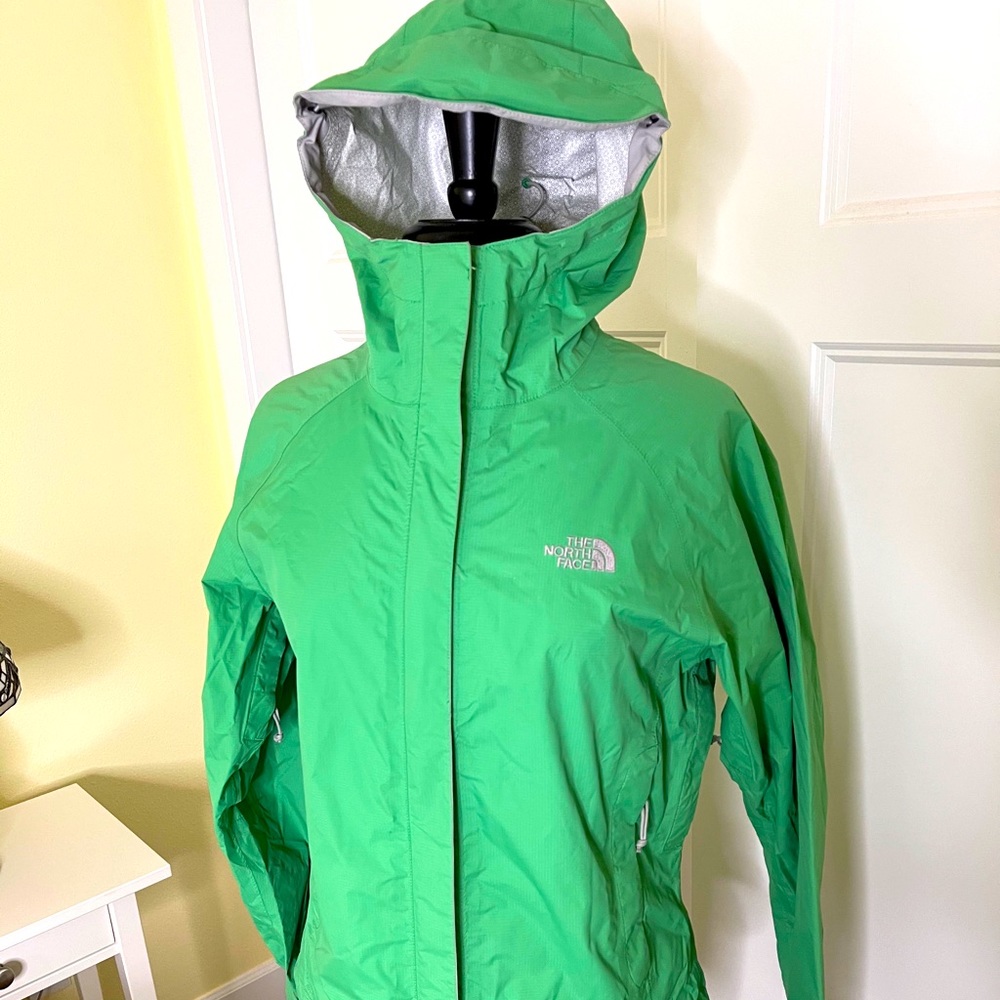 The North Face Hooded Rain Jacket Green Size Small